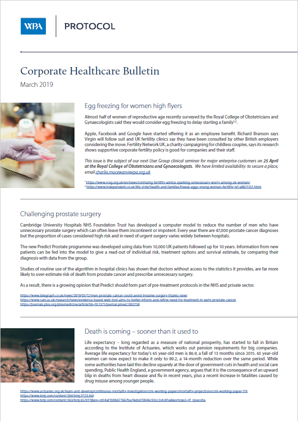 Corporate Healthcare Bulletin Mar 19